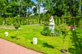 Private garden of Farmer palace in Alexandria park in Peterhof, St. Petersburg, Russia Royalty Free Stock Photo