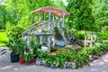 Private garden of Farmer palace in Alexandria park in Peterhof, St. Petersburg, Russia Royalty Free Stock Photo