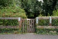 Private gate adjacent to a private house. Royalty Free Stock Photo