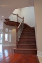 Private house Interior entrance, living room and staircase Royalty Free Stock Photo