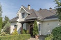 Private house and its garden in a rural area