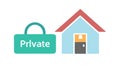 Private House Padlock Icon for Home Security Property Safe, vector design Generative AI Royalty Free Stock Photo
