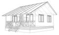 Private house sketch. Vector Royalty Free Stock Photo