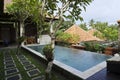 Private infinity pool at Villa at Griya Shanti Villas and Spa, Ubud, Bali, Indonesia Royalty Free Stock Photo