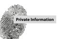 Private Information on white Royalty Free Stock Photo
