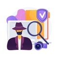 Private investigation abstract concept vector illustration.