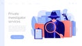 Private investigation concept landing page