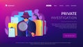 Private investigation concept landing page