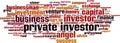 Private investor word cloud Royalty Free Stock Photo