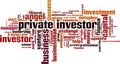 Private investor word cloud Royalty Free Stock Photo
