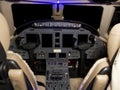Private Jet Aircraft Cockpit Royalty Free Stock Photo