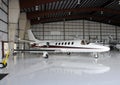 Private jet in hangar Royalty Free Stock Photo