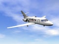 Private jet plane - 3D render Royalty Free Stock Photo