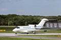 Private jet taxiing for departure