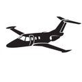 Private jet vector icon. Business jet illustration flat design. Royalty Free Stock Photo