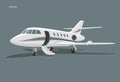 Private jet vector icon. Business jet illustration flat design. Royalty Free Stock Photo