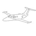 Private jet vector icon. Business jet illustration. Royalty Free Stock Photo