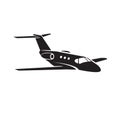 Private jet vector icon. Business jet illustration flat design. Royalty Free Stock Photo