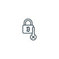 Private key cryptography icon. Monochrome simple sign from blockchain collection. Private key cryptography icon for logo