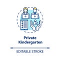 Private kindergarten concept icon