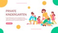 Private Kindergarten Horizontal Banner