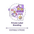 Private label branding concept icon