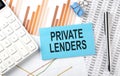 PRIVATE LENDERS text on the sticker on diagram background