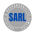 Private limited company symbol icon called SARL in French language
