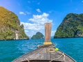 Private longtail boat trip, Krabi, Thailand. landmark, destination, Asia Travel, vacation, wanderlust and holiday concept Royalty Free Stock Photo