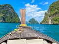 Private longtail boat trip, Krabi, Thailand. landmark, destination, Asia Travel, vacation, wanderlust and holiday concept Royalty Free Stock Photo