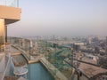Private luxurious hotel apartment with private pool in a tower on a terrace- modern design living | Dubai travel