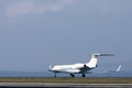 Private luxury jet on runway. Royalty Free Stock Photo