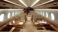 Private luxury modern business Jet Interior Royalty Free Stock Photo