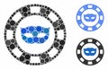 Private Mask Casino Chip Composition Icon of Circle Dots Royalty Free Stock Photo