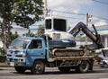 Private Mitsubishi backhoe on truck