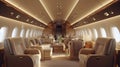 Private modern business Jet Interior Royalty Free Stock Photo