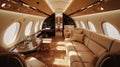 Private modern business Jet Interior Royalty Free Stock Photo