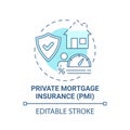 Private mortgage insurance concept icon