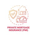 Private mortgage insurance concept icon