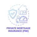 Private mortgage insurance concept icon