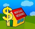 Private Mortgage Insurance Icon Depicting House Or Apartment Coverage - 3d Illustration