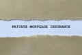 private mortgage insurance on white paper