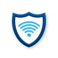 Private network icon. Security wifi internet and Private network. Virtual private network. Vector stock illustration.