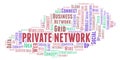 Private Network word cloud. Royalty Free Stock Photo