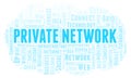 Private Network word cloud. Royalty Free Stock Photo