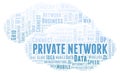 Private Network word cloud. Royalty Free Stock Photo