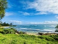 Private Oasis: Sunny Day on Kauai\'s Beach with Crystal Clear Waters and Palm Tree Panorama