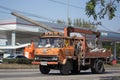 Private Old Hino Truck with crane.