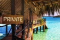 Private Over Water Hut on Mediterranean Sea Royalty Free Stock Photo