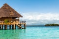 Private Over-Water Hut on Tropical Island Royalty Free Stock Photo